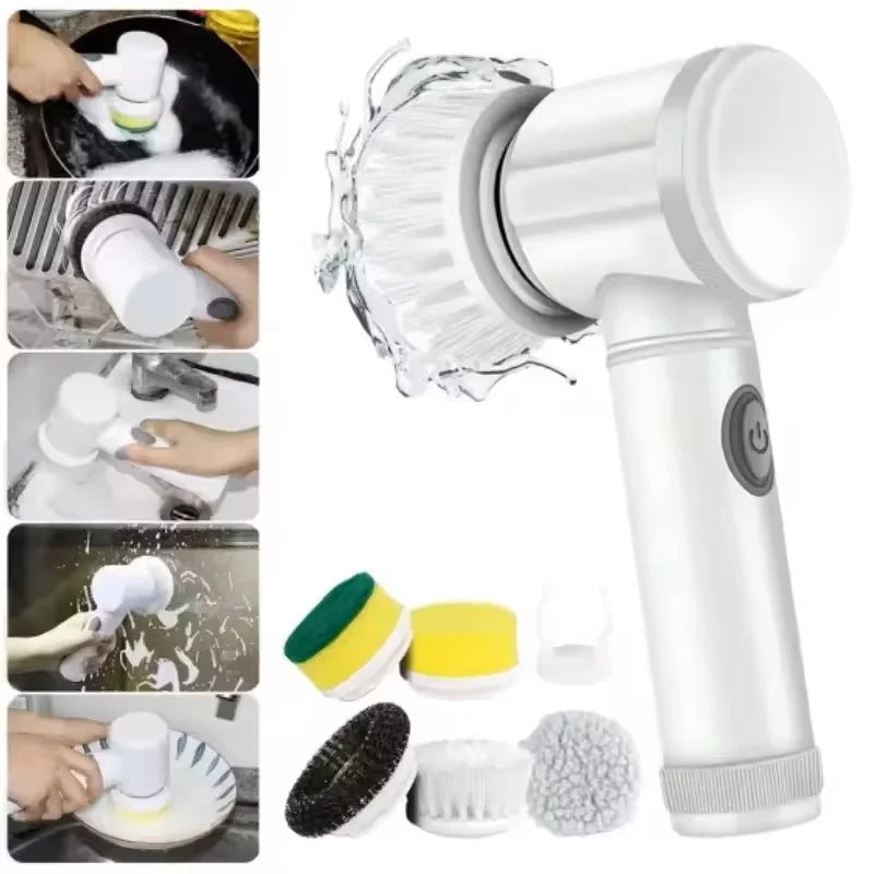 Xiaomi 5 in 1 Powerful Electric Cleaning Brush with 5 Replaceable Heads For Bathroom & Kitchen