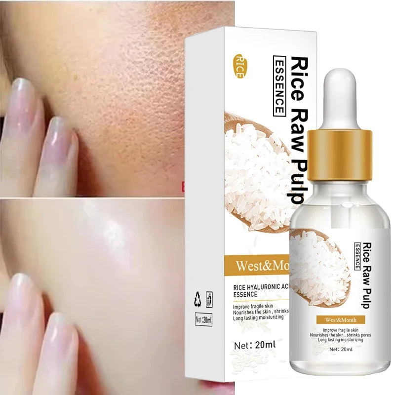 White Rice Whitening Serum Wrinkle Remover Fade Fine Lines Remove Dark Spots Melanin Anti-aging Brighten Smooth Face Skin Care