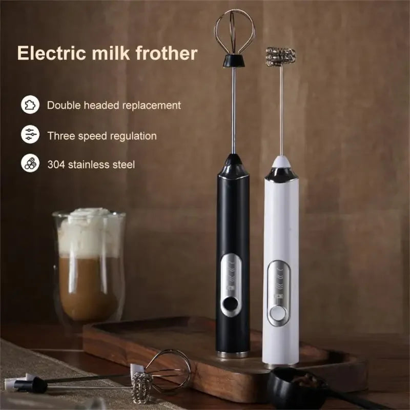 Wireless Electric Milk Frother Whisk Egg Beater USB Rechargeable