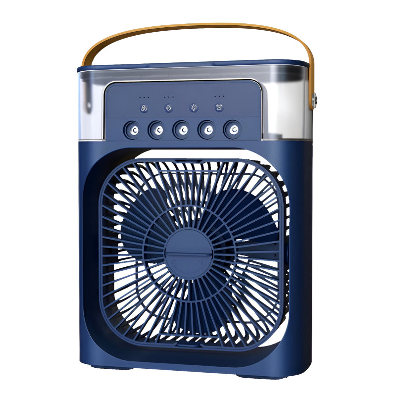 3 In 1 Fan AIr Conditioner Household Water Mist USB Fan Small Air Cooler LED Night Light Portable Humidifier Air Adjustment Fan